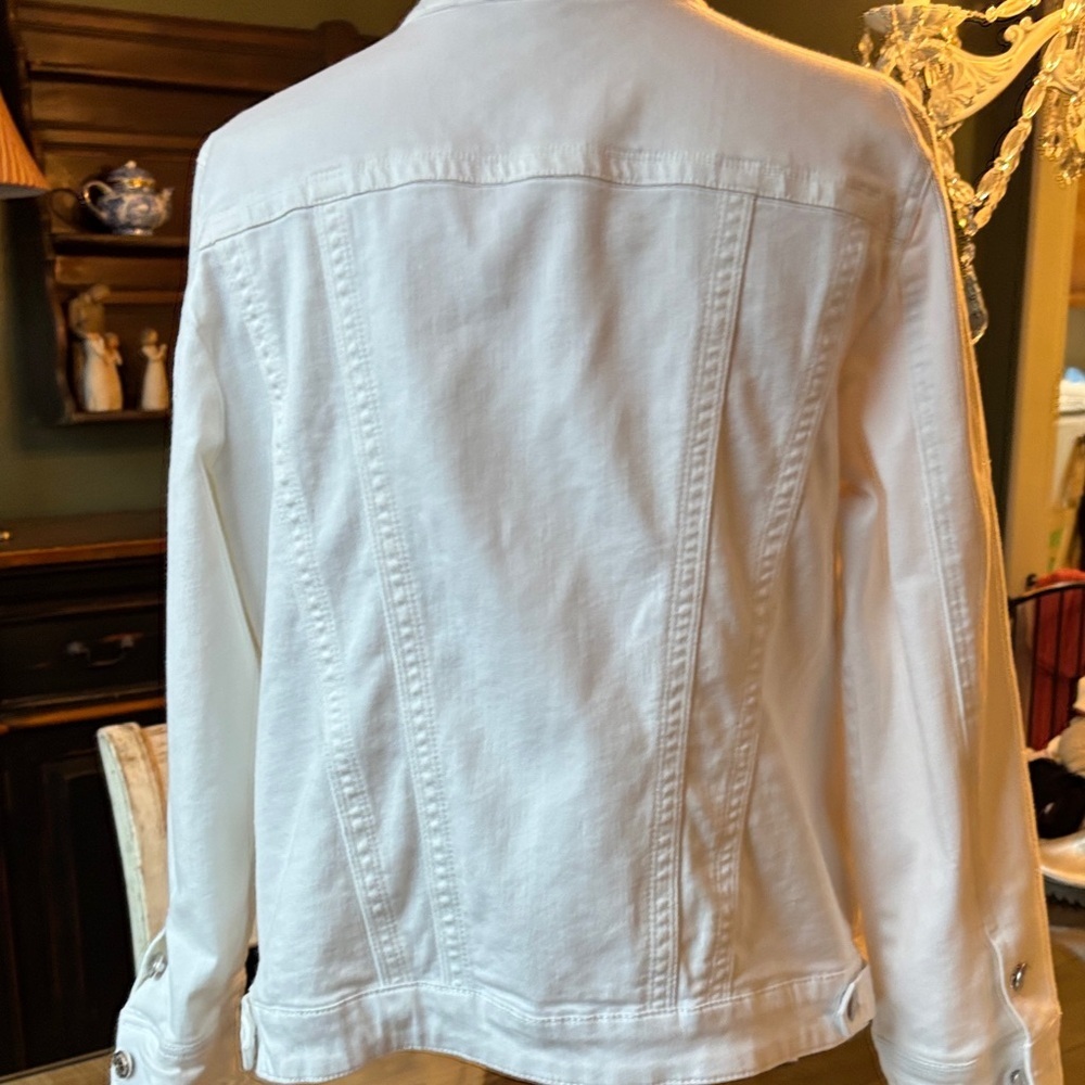 Chico's women's White Denim Jacket - Picture 11 of 14